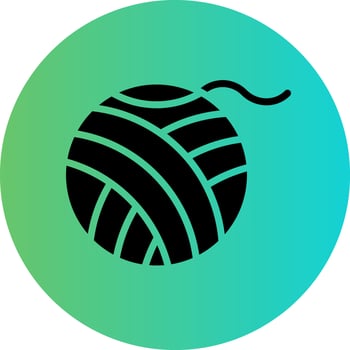 Wool Ball Vector Icon Design
