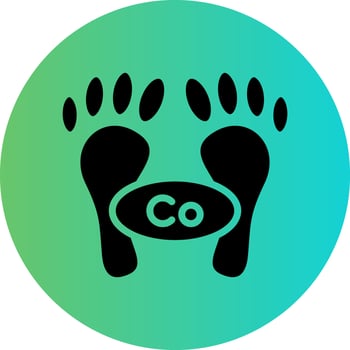 Carbon Footprint Vector Icon Design