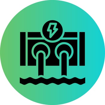 Hydro Power Vector Icon Design