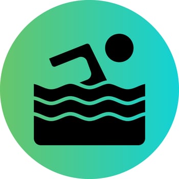Swimming Vector Icon Design