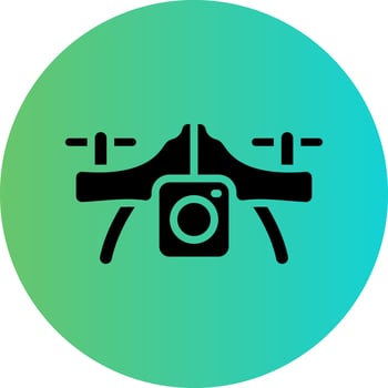 Camera Drone Vector Icon Design