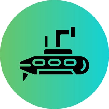 Army Submarine Vector Icon Design