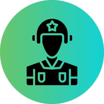 Army Pilot Vector Icon Design