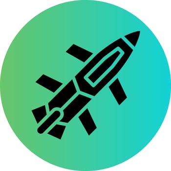 Army Rocket Vector Icon Design