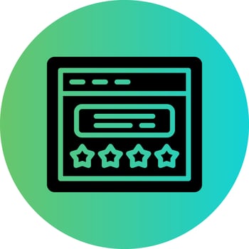 Website Rating Vector Icon Design