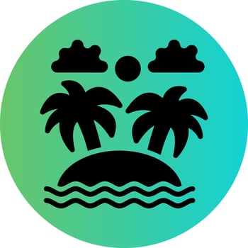 Island Vector Icon Design