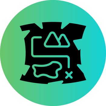 Pirate Map Vector Icon Design