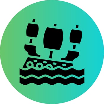 Shipwreck Vector Icon Design