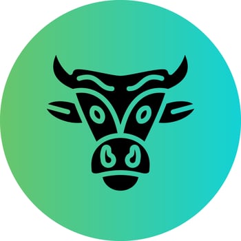 Bull Skull Vector Icon Design