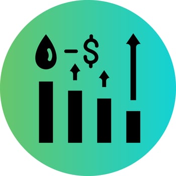 Oil Price Increase Vector Icon Design