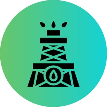 Drilling Oil Vector Icon Design