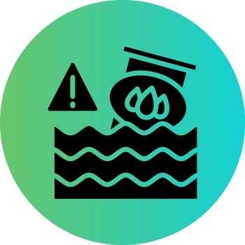 Oil Pollution Vector Icon Design