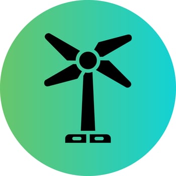 Wind Power Vector Icon Design