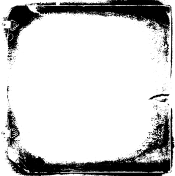 Grunge border texture background. Abstract frame overlay. PNG graphic illustration with transparent background.