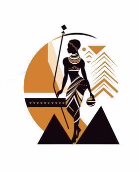 Creative African Girl and Patterns vector