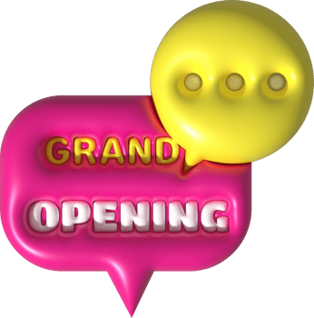 business grand opening hours icon shop e-commerce illustration 3d png