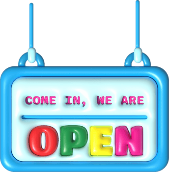 business come we are opening hours icon e-commerce illustration 3d png