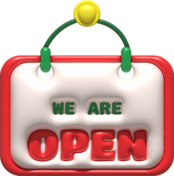 business we are open icon shop e-commerce illustration 3d png