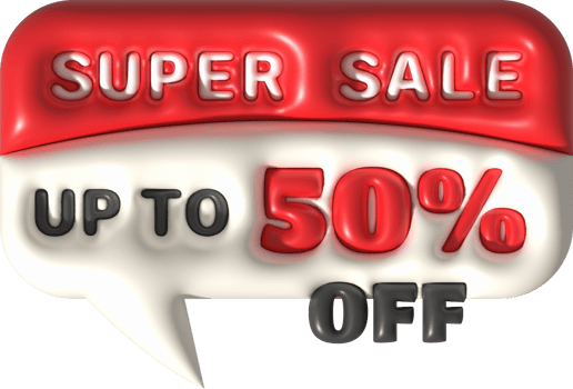 Sale banner design,Shopping deal offer discount,Super sale up to 50 percentage off.3d illustration png