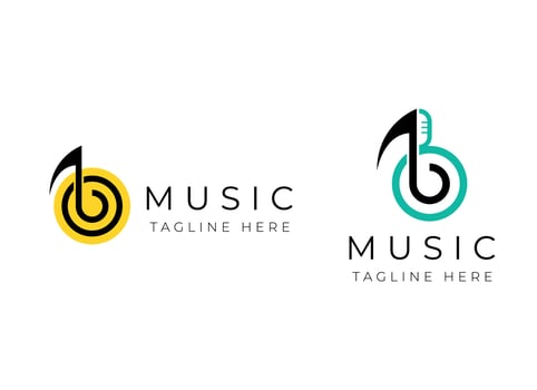 Pulse music element logo. Music Logo Design. Singer, recording, record logo vector. vector