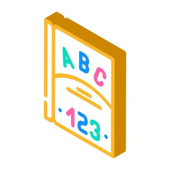 educational book toy child isometric icon vector illustration