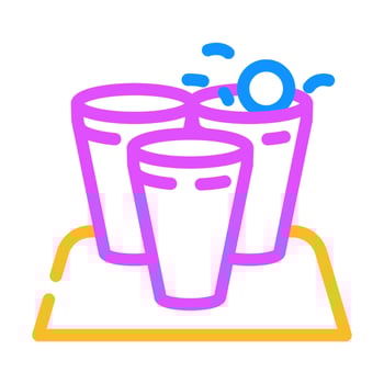 beer pong board table color icon vector illustration
