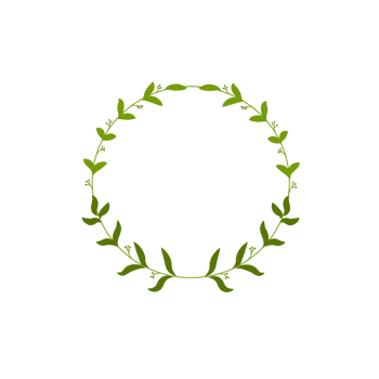 Abstract leaf wreath png