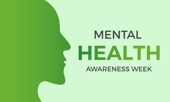 National mental health awareness week. May is mental health awareness week. Vector template for banner, greeting card, poster with background. Vector illustration.