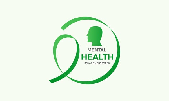 National mental health awareness week. May is mental health awareness week. Vector template for banner, greeting card, poster with background. Vector illustration.