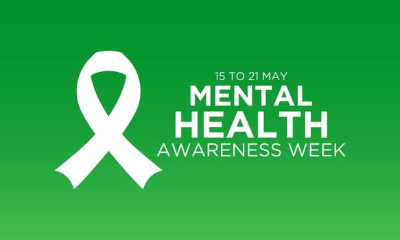 National mental health awareness week. May is mental health awareness week. Vector template for banner, greeting card, poster with background. Vector illustration.
