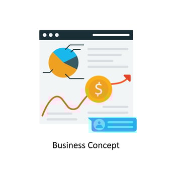 Business Concept Vector Flat Icons. Simple stock illustration stock