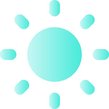 Light mode flat gradient color ui icon. Daytime theme. Adjust screen brightness. Viewing experience. Simple filled pictogram. GUI, UX design for mobile application. Vector isolated RGB illustration