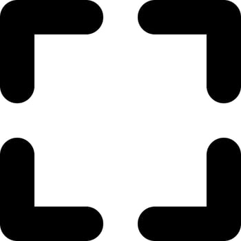 Full screen black glyph ui icon. Video player bar. Display resolution. User interface design. Silhouette symbol on white space. Solid pictogram for web, mobile. Isolated vector illustration