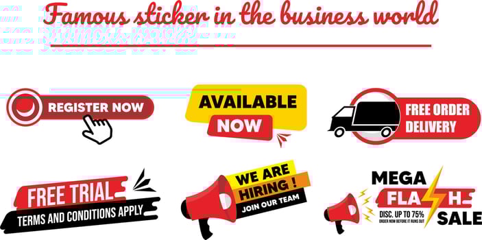 Sticker Business vector eps