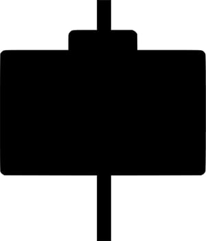 Vector silhouette of signpost on white background