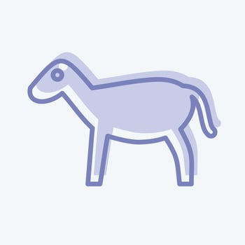 Icon Goat. related to Eid Al Adha symbol. Two Tone Style. simple design editable. simple illustration vector