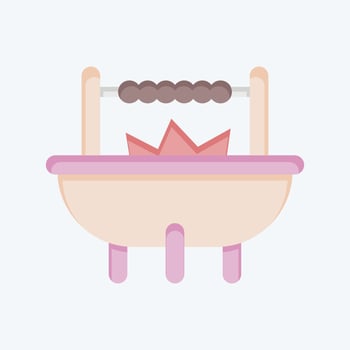 Icon Barbeque. related to Eid Al Adha symbol. Flat Style. simple design editable. simple illustration vector