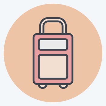 Icon Suitcase. related to Eid Al Adha symbol. Color Mate Style. simple design editable. simple illustration vector