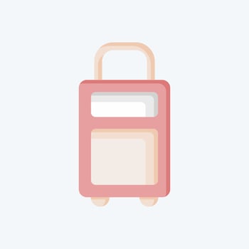 Icon Suitcase. related to Eid Al Adha symbol. Flat Style. simple design editable. simple illustration vector