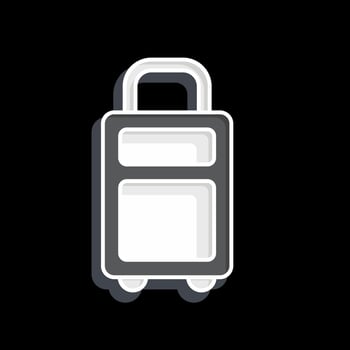 Icon Suitcase. related to Eid Al Adha symbol. Glossy Style. simple design editable. simple illustration vector