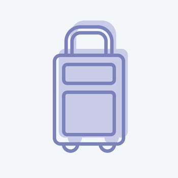 Icon Suitcase. related to Eid Al Adha symbol. Two Tone Style. simple design editable. simple illustration vector