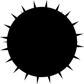 Vector silhouette of bacteria virus on white background