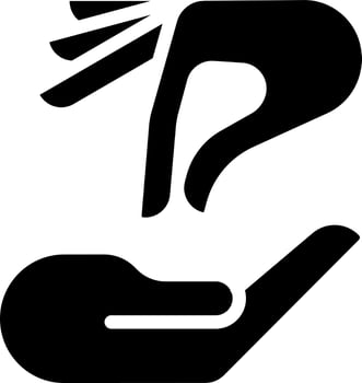 Giving and taking hands black glyph icon. Help to poor people. Interaction process. Charity and help. Silhouette symbol on white space. Solid pictogram. Vector isolated illustration