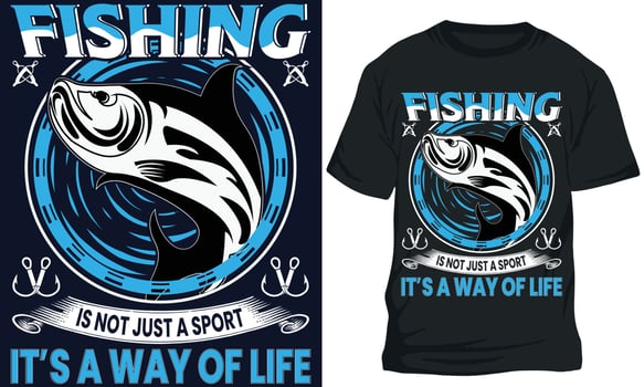 FISHING IS NOT JUST A SPORT IT S A WAY OF LIFE. fishing t-shirt design vector