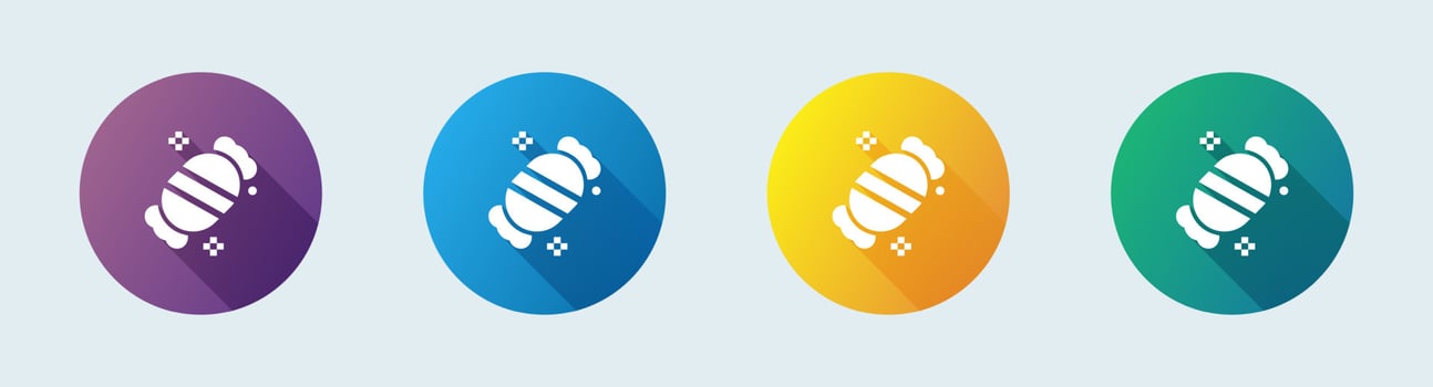 Candy solid icon in flat design style. Lollipop signs vector illustration.