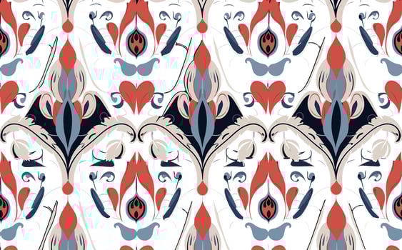 Ethnic abstract ikat pattern. Seamless pattern in tribal, folk embroidery, Mexican style. Aztec geometric art ornament print.Design for carpet, wallpaper, clothing, wrapping, fabric, cover, textile vector