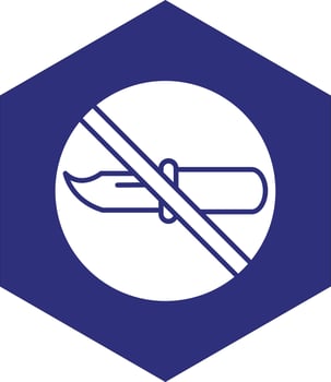 No Weapons Vector Icon design