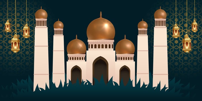 Eid Al Adha Mubarak the celebration of Muslim community festival background design.Vector Illustration vector