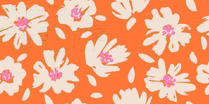 Hand drawn flowers, seamless patterns with floral for fabric, textiles, clothing, wrapping paper, cover, banner, interior decor, abstract backgrounds. vector