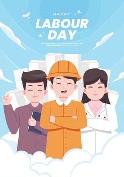 Labour day concept illustration vector